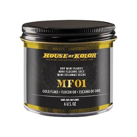 House Of Kolor GOLD MINI DRY FLAKE 6 OZ. MF01.C01